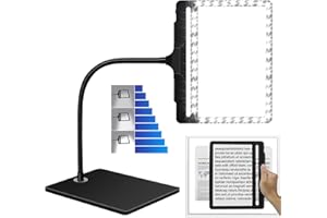 NZQXJXZ 5-krotne szkło powiększające ze światłem i stojakiem, elastyczna lampa biurkowa z 42 diodami LED, regulowana jasność, odpinana, duża lupa do czytania, hobby, szycia, rzemiosła