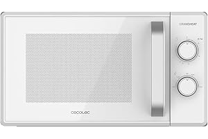 Cecotec Micro-ondes de 20 litres Grandheat 3020. 700 W, 6 niveaux de puissance, revêtement anti-dirt iTech et technologie 3DWave, mode décongélation, minuteur blanc