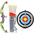 4AJ BAZAAR Boys Basic Archery Set with 3 Suction Cup Arrows & Target (Color May Vary)