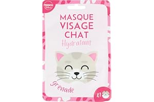 Feel Natural - Masque Hydratant Intense et Rapide - Visage Chat - En Tissu - Soin Visage - Anti Ride - Anti Cernes - Nettoyant - Revitalisant - Revivifiant - Détoxifiant