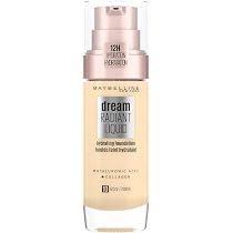 Maybelline Dream Radiant Liquid Hydrating Foundation 010-Ivory ...