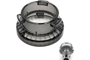 KtbeYTi 54 mm Anillo de Embudo de Plástico Anillo Dosificador Cafe Embudo de Dosificación Accesorios Imanes Embudo Dosificador Accesorio Barista(Marrón Transparente)