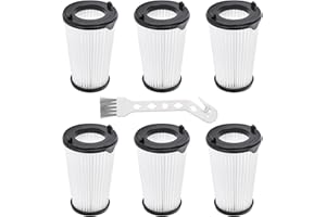 SCLLNDA 6 Stück HEPA Filter für MOOSOO K12 K12 Pro K13 Staubsauger Filter Ersatzfilter für Genius Invictus One 1.0 X7 2.0 Handstaubsauger Staubsaugerfilter mit 1 Reinigungsbürste