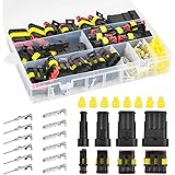 POKIENE 300 Stück Auto wasserdichte Schnellverbinder, Kabelverbinder Kabel Steckverbinder Stecker 1/2/3/4 Pin