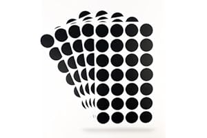 Houdao 140 sztuk samoprzylepnych naklejek na przyprawy, średnica 3,5 cm, okrągłe, czarne, etykiety do opisywania słoików na przyprawy, kuchni, pojemników na zapasy, szklanych pojemników