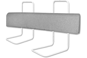 ‎FROADP Froadp Rausfallschutz Bett Bettgitter für Kleinkinder Höhenverstellbar Bettkantenschutz mit Reißverschluss und Druckknopfleiste Tragbare Bettschutzgitter für 0-3 Jahre alte Kinder (100 cm, Leinengrau)