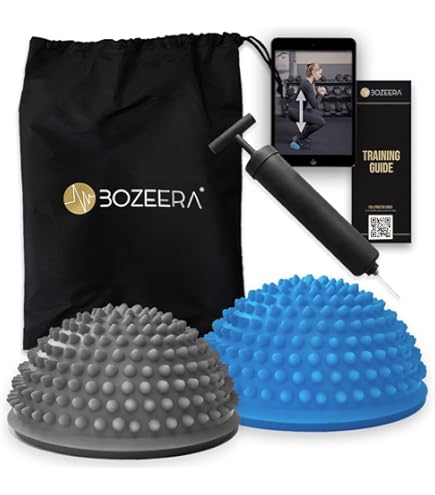 2 Cuscini Equilibrio Mezza Sfera - Per Allenamento, Yoga, Piedi, Blu