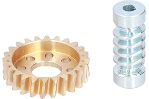 ZWINNER Schneckenradsatz, 24 Zähne Schneckenrad Hohe Torsion 28:1 Untersetzung Schneckendrehzahlminderer für Motorinternes Antriebszubehör