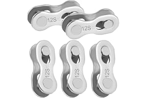 GZDAOXIA 5 Paia Falsamaglia Catena Bici Argento,Riutilizzabile,Maglia a Catena per Bicicletta,Falsa Maglia Catena Bici Inossidabile