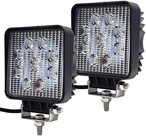 Light of the work jiehe 4.25"27W 6000K-6500K Daylight LED Flood 60degree beam angle 830LM Driving the lamp of the Fog 2-Pack