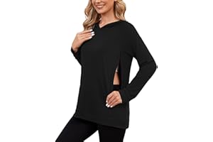 Love2Mi Damen Still-Hoodie mit unsichtbarem Reißverschluss Umstandspullover Langarm Stillshirt für Schwangerschaft & Stillzeit