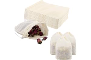 GUKASXI Pveath Sacchetto in cotone con coulisse, 60 pezzi, borsa in cotone con coulisse, sacchetto in tessuto per verdure e frutta, sacchetto alimentare per matrimonio/festa/festiva/magazzino-18x20cm