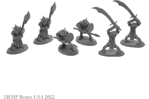 Reaper 6 x Goblin Warriors (77444) miniatyrben USA Dungeon Dwellers - Tabletop figur rollspel spel - 7044