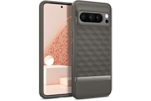 Caseology Parallax etui do Google Pixel 8 Pro, wzór 3D Hexa Cube, wojskowa ochrona przed upadkiem, etui na telefon do Google Pixel 8 Pro, popielaty szary