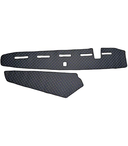 Tapis De Tableau De Bord Noir Avec Coutures Bleues En Cuir Écologique Pour Scania R S Nextgen Series 2016+ Camion Conduite à Gauche