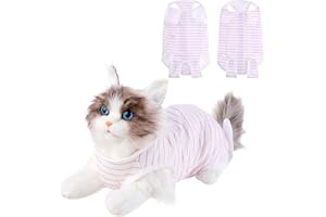 cobee Tutina professionale per gatti, adatta per ferite addominali o malattie della pelle, adatta per il recupero da chirurgia per gatti, morbida, alternativa al collare elisabettiano, per gatti dopo