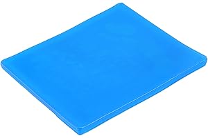 Anbte Cojín de Gel para Asiento de Motocicleta 25x22x1cm Cojín para Absorción de Impactos de Fibra Elástica Reducir la Fatiga Cómodo Cojín de Enfriamiento Suave,Color Azul