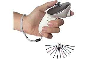 ANNRYBOR Improved Replacement Wrist Wraps for Oculus Quest 3 Gen Controller, Reflective Hand Straps with Resin Black Stopper