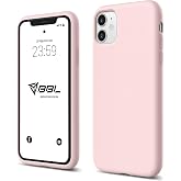 Babilden iPhone Kılıf İnce Sıvı Silikon 3 Katmanlı Tam Kaplamalı Yumuşak Jel Kau&ccedil;uk Kılıf Kapak (Kumpembe, iPhone 11)