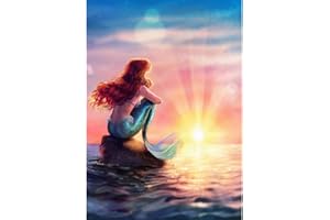 DCIDBEI DIY Square Diamond Painting Full Drill Kit Punto Croce Ricamo Diamanti Quadrati a Forma di Sirena Pittura a Mosaico Ricamo per Bambini e Famiglie Decorazioni per La Casa 40x50 cm/15x19 Pollici