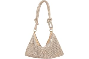 DKIIL NOIYB Rhinestone Crossbody Bag For Women Silver Clutch Bag Evening Handbag Purse Sparkly Rhinestone Purses Diamante Clutch Bag For Party Bridal Night Bag