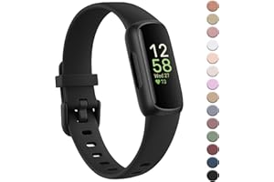 YLK Bracelet compatible Fitbit Inspire 3 - Silicone TPU Classique - Remplacement réglable pour montre Fitbit Inspire 3 - Noir