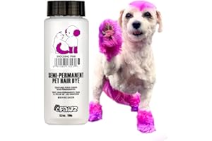 Opawz Semi-Permanente Tinte para el Pelo de Perro, Pigmentos de Grado Alimenticio, Tinte para el Pelo de Mascotas para Perros, Gatos y Todas Las Mascotas Que Pueden Bañarse (Impactante Rosa)