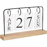Free Download PATIKIL Insert Perpetual Calendar, Desktop Plastic Calendar Stand Month Week Date Display For Desk Shop Office Home Decoration, Black Calendrier De Table 2026 En Français - View #11