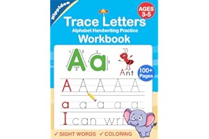 Trace Letters: Alphabet Handwriting Practice workbook for kids: Preschool writing Workbook with Sight words for Pre K, Kindergarten and Kids Ages 3-5. ABC print handwriting book