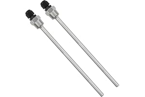 BEASAFY 2 Stück Tauchhülse G1/2 Zoll, 304 Edelstahl Tauchhülse, Tauchhülsen Temperaturfühler, Gewinde für Temperatursensor, Tauchschutzrohre für Thermoelemente (200mm)
