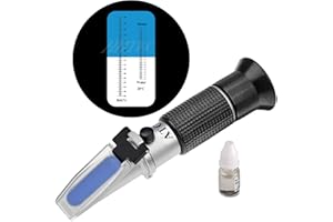 HHTEC Apicoltore rifrattometro Miele 58-90% Brix 10-32% di Zucchero Acqua Mano umida per Il Miele condensato Oli vegetali Latte Apicoltore, marmellata di Frutta e Adesivi a Base d'Acqua