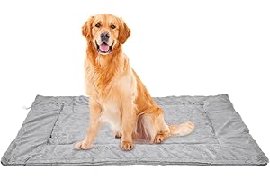HEUCHAEY Panier Chien,Matelas pour Animaux De Compagnie,Coussin Lavable, Grande Taille,Tapis 93 X 70CM, Gray