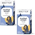 BBETTER Purified Shilajit 500mg | Lab Tested Shilajeet for Stamina, Strength, Muscle & Vitality Support for Men | Supports Healthy Testosterone Level | Pure Himalayan Shilajit Extract - 120 Capsules