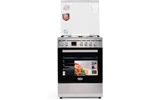 Terim 60X60 Cooker, 4 Gas Burners, With 55L Oven Capacity, Stainless Steel, Terge66St, 1 Year Warranty