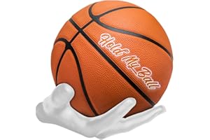 GIUSOBG Supporto da Parete a Mano 22x17cm Supporto da Parete per Pallacanestro con 3 viti per Pallacanestro per Decorazione Artistica per Calcio Pallavolo Rugby