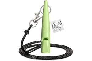 Acme - Silbato para perros n.º 210,5 + cordón de silbato, original de Inglaterra, ideal para el entrenamiento canino, material robusto, frecuencia estándar, señal alta y de gran alcance (verde claro)