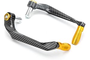 Paraleve Moto, Fydun 7/8 Pollici 22mm Paramani Moto Universali Protezione del Manubrio del Motociclo in Lega di Alluminio Protezione Leva Freno per Moto, Auto Elettriche, Mountain Bike, Scooter(oro)