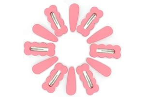 AUJZOO Lot de 12 barrettes à cheveux en acrylique rose pour fille - Accessoires de coiffure pour tout-petits, enfants, filles, femmes