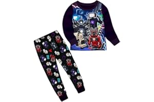 shumintaojin Boys' pajamas Fashion clothing T-shirt+pants Game cartoon costume nightgown sleepcoat nightwear 6-12Years