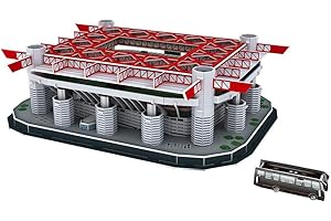 Auveach Puzzle Tridimensionale 3D famoso in Tutto il Mondo Campo da Calcio Puzzle per Adulti Adolescenti Giocattolo con Inserto di Incantesimo Fai-da-Te (Stadio San.S(Italia))