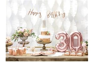 UNKNOW Palloncino FOIL MYLAR numero 30 ROSA GOLD 35 cm