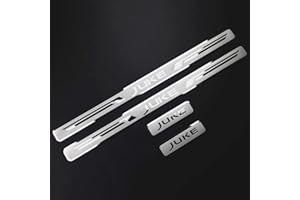 Ever TA 4 pcs Stainless Steel Car Door Sill Protector Strips for NIS-san Juke 2010-2020, Car Door Kick Plates Scuff Guard Threshold Styling Decoration Accessories, Silver