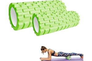 MAGIC SELECT 2ud Rodillo Masajeador. Rodillo de Espuma para Terapia y Masaje Muscular. Rodillo de Pilates y Yoga. Fitness Foam Roller. Cilindro de Gomaespuma Alivio Dolores y Entrenamiento. 33x14cm//30x9cm