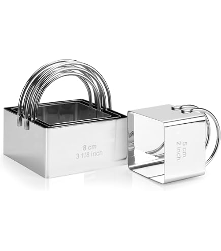 Set 3 Taglierine Quadrate Per Biscotti E Fondente - Plastica Alimentare, Diverse Dimensioni, Per Decorazione