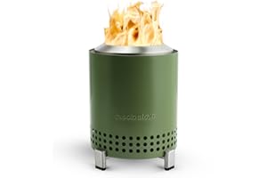 Solo Stove Mesa Tisch-Feuerstelle mit Ständer | Raucharmes Mini-Feuer für den Außenbereich für Stadt & Vororte | Angetrieben durch Pellets oder Holz, Edelstahl, mit Reisetasche, 17,5 x 13 cm, 635 g,