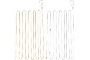 ‎GOMAKERER GOMAKERER 4 Stück Volleyballnetz-Höhenketten, 2 Farben Volleyballnetz-Setterketten Netzhöhenketten Messketten Volleyball-Schiedsrichterausrüstung Für Outdoor-Training (Platin Und Gold)