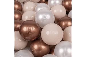 KiddyMoon Balles Colorées Pastel Colorées Only Pastel Plastique ∅7Cm pour Piscine Enfant Bébé Fabriqué en EU