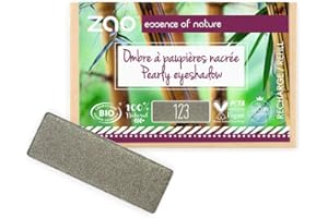 ZAO essence of nature - Recharge Ombre à paupières rectangle Nacrée 123 Gris kaki - 1,3 gr