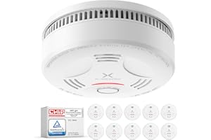 X-Sense Rauchmelder 10 Jahre Batterie, Feuermelder TÜV Zertifiziert, Rauchwarnmelder mit Stummschaltung und Selbsttest Funktion, SD11, 10er Set