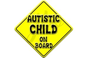 JUST THE OCCASION Yellow Range Autistic Child Baby on Board Novelty Car Window Sign
